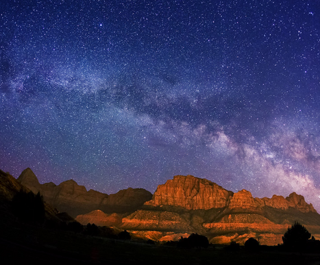 Stargazing over Zion National Park